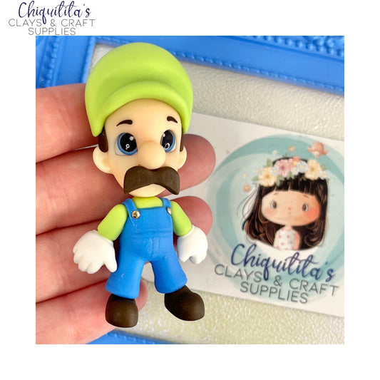 Clay Embellishment: Plumber Brothers - Green Overalls