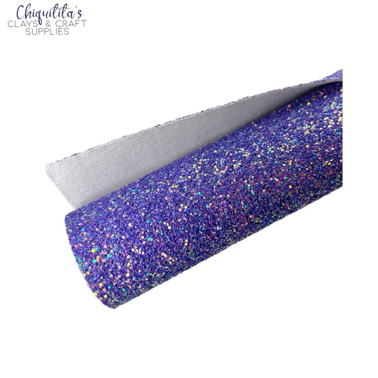 Bow Craft Supplies: Violet Crystallised Sugar Edition - Chunky Glitter Sheet
