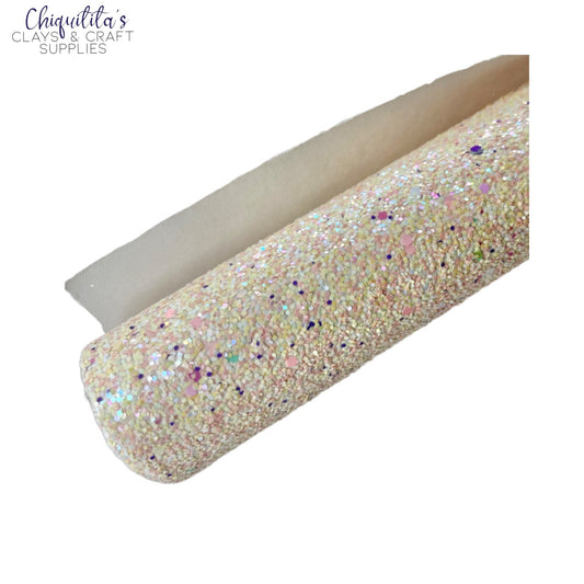 Bow Craft Supplies: Blush Pink Confetti - Fine Glitter Sheet