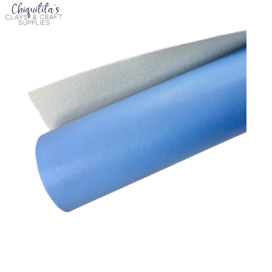 Bow Craft Supplies: Baby Blue - Smooth Faux Leather Sheet