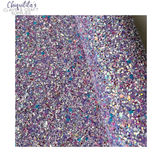 Bow Craft Supplies: Lilac Purple  Butterfly Shimmer - Chunky Glitter Sheet