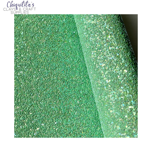 Bow Craft Supplies: Seafoam Green - Fine Glitter Sheet