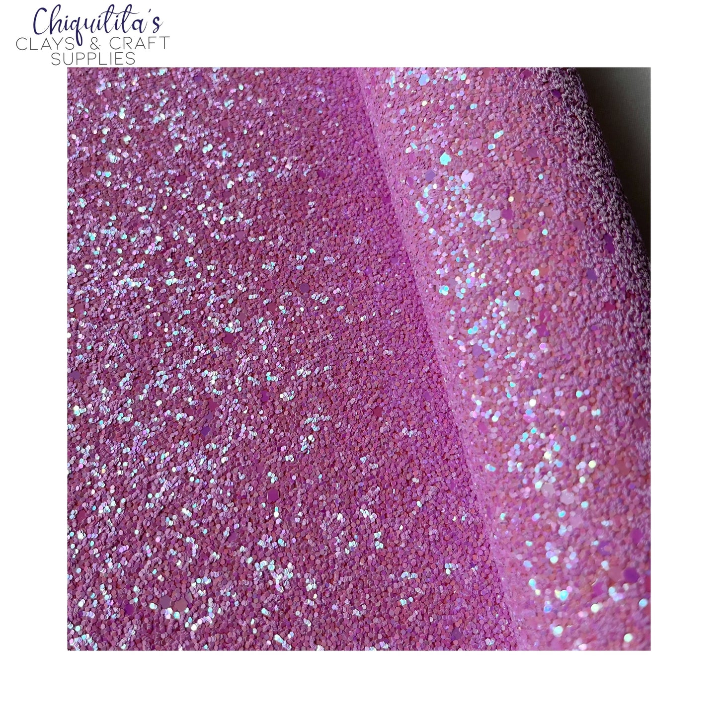Bow Craft Supplies: Bubblegum Pink - Fine Glitter Sheet