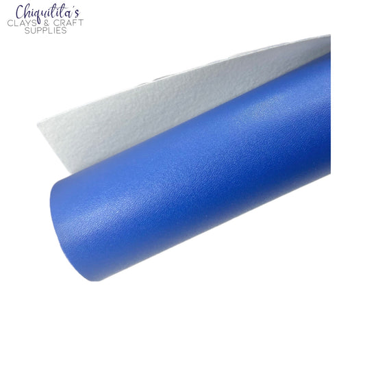 Bow Craft Supplies: Lapis Blue - Smooth Faux Leather Sheet